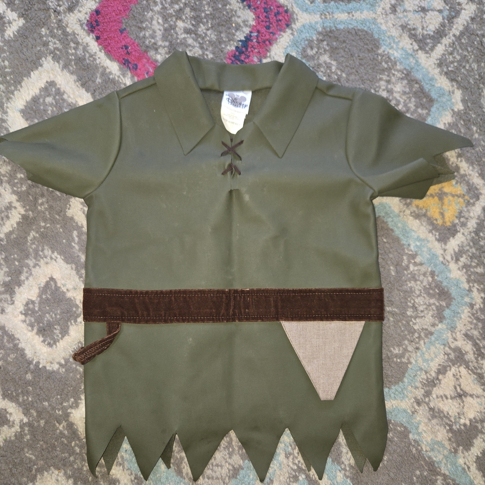Disney Peter Pan Boys Costume Top Kids Size 2/4 Polyester Material